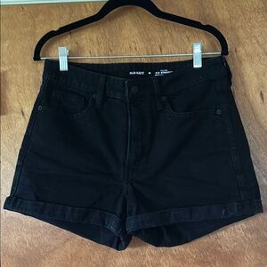 Old Navy Black Jean Shorts High-Waisted Cuffed
